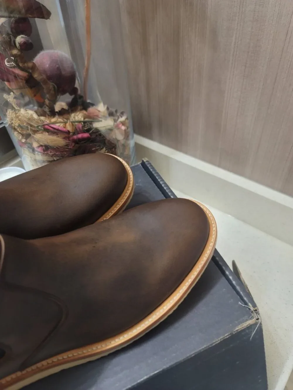 Rhodes Footwear Men’s Work Wedge Chelsea Boot Crepe Sole Size 11 New NIB Brown
